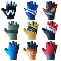 2021 new Tour de France team bicycle riding short finger gloves shock absorption breathable half finger riding gloves
