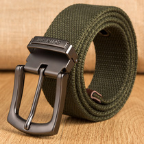 Tactical belt men and women universal pin buckle belt casual braided belt hole Korean overalls canvas military belt men