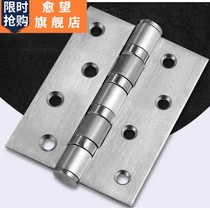 4 inch stainless steel flat-opening hinge thickened silent bearing door folding wooden door heavy 5 inch loose leaf hinge 304