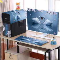 Computer dust cover protective cover desktop decoration set cat cute host keyboard chassis cover towel display cover cloth