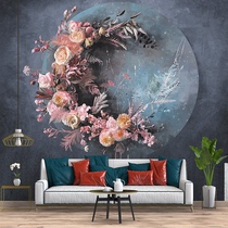 3d three-dimensional hand-painted flowers Net red wallpaper living room wall cloth sofa background wall wallpaper bedroom mural modern Wall cloth