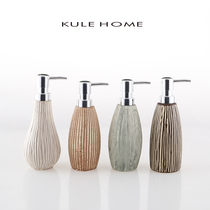 Suitable ceramic hand sanitizer press bottle bathroom Lotion Bottle Shower Gel Shampoo bottle