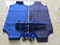 Factory direct kindergarten bed Kindergarten canvas bed accessories Plastic bed feet Blue cloth plaid cloth universal wheel accessories