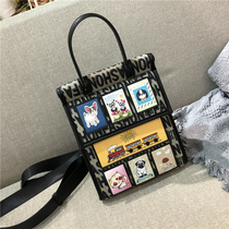 Canvas backpack female 2021 New Tide niche design personalized print Hand bag Multifunctional Lightweight Small backpack