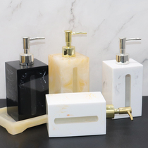 Hotel Hand Sanitizer Press Bottle Box Marble Textured Press Mouth Bottle Soap Dispenser Shampoo Lotion Split Bottle Suit