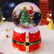 Santa Claus Snowman Crystal Ball Music Box Christmas Eve Children Boys and Girls Birthday Christmas Ornaments Gift