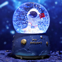 Astronaut series space spaceman crystal ball ornaments luminous music box boys and girls Christmas gifts