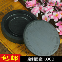 Special price 4 inch Natural Stone ribbed inkstone inkstone students with brush cartridge calligraphy ink Ink ink pool