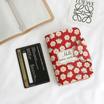 Net Red Ins Mountain Tea Flower Girl Heart 20 Screens Card Bag Day South Korea Tide Students Business Card Bank Card Bag