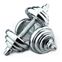 Screw jujube core electroplated dumbbell men's fitness household 20kg30kg 40 arm muscle barbell set combination pure steel