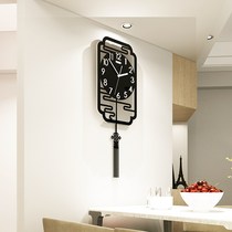 New Chinese watch living room household modern simple net red clock Personality creative fashion decoration Chinese style wall clock
