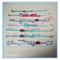 Embroidery bracelet around the star customized Q version image cartoon Bracelet customized letter guard Bracelet