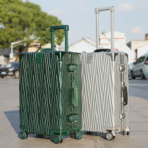 CuveaKorres luggage women aluminum frame universal wheel trolley case Men durable 20 boarding code suitcase