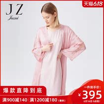 Juzui / Jiuzi official flagship store new pink sweet lace splicing Nightgown for summer 2020