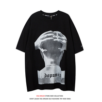 VEG Dream Dream European and American high street portrait print short sleeve T-shirt male tide hip hop hiphop loose half sleeve top