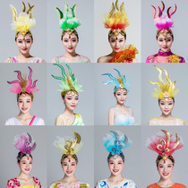 Dance headdress performance headdress new adult dance headdress performance headdress flower opening dance costume headdress