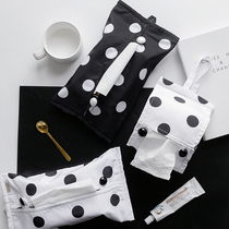 Living room waterproof tissue bag fabric household tissue cover roll paper hanging car toilet tissue box Nordic ins