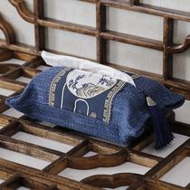 Brief New Chinese style tea Doug State wind embroidery cloth art hanging ears paper towels in living-room with a paper towel paper towel box
