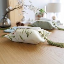 Fresh pastoral floral tissue box living room bedroom creative cotton linen cloth tissue towel box