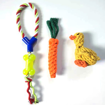 Dog toy knot grinding teeth bite-resistant teeth woven ball Teddy golden hair big small and medium dog pet cotton rope toy