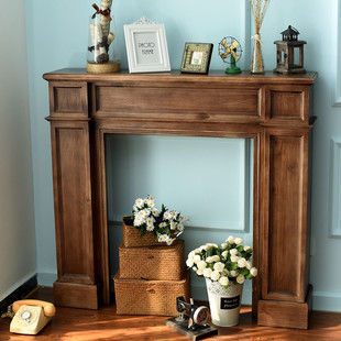 欧式壁炉装饰柜电视柜客厅壁炉架玄关美式实木壁炉装饰家用壁炉柜