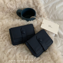 South Korea Ins Wind Niche Design Wallet Female Short brief Brief about small zero money coin bag card multi-position students