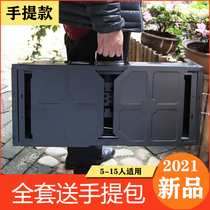 BBQ stove household charcoal outdoor grill field portable wood carbon oven smokeless grill indoor full set