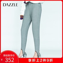 Dazzle ground element winter new thousand bird pattern show thin letter trample Leggings female 2a4q4113e