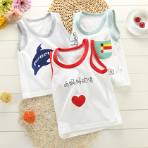 Childrens camisole vest summer cotton boys and girls Summer Children Baby baby I-shaped hurdle vest base shirt