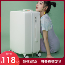 Suitcase woman 20 inch small light college student 24 password small tie bar ultra silent universal wheel travel leather case