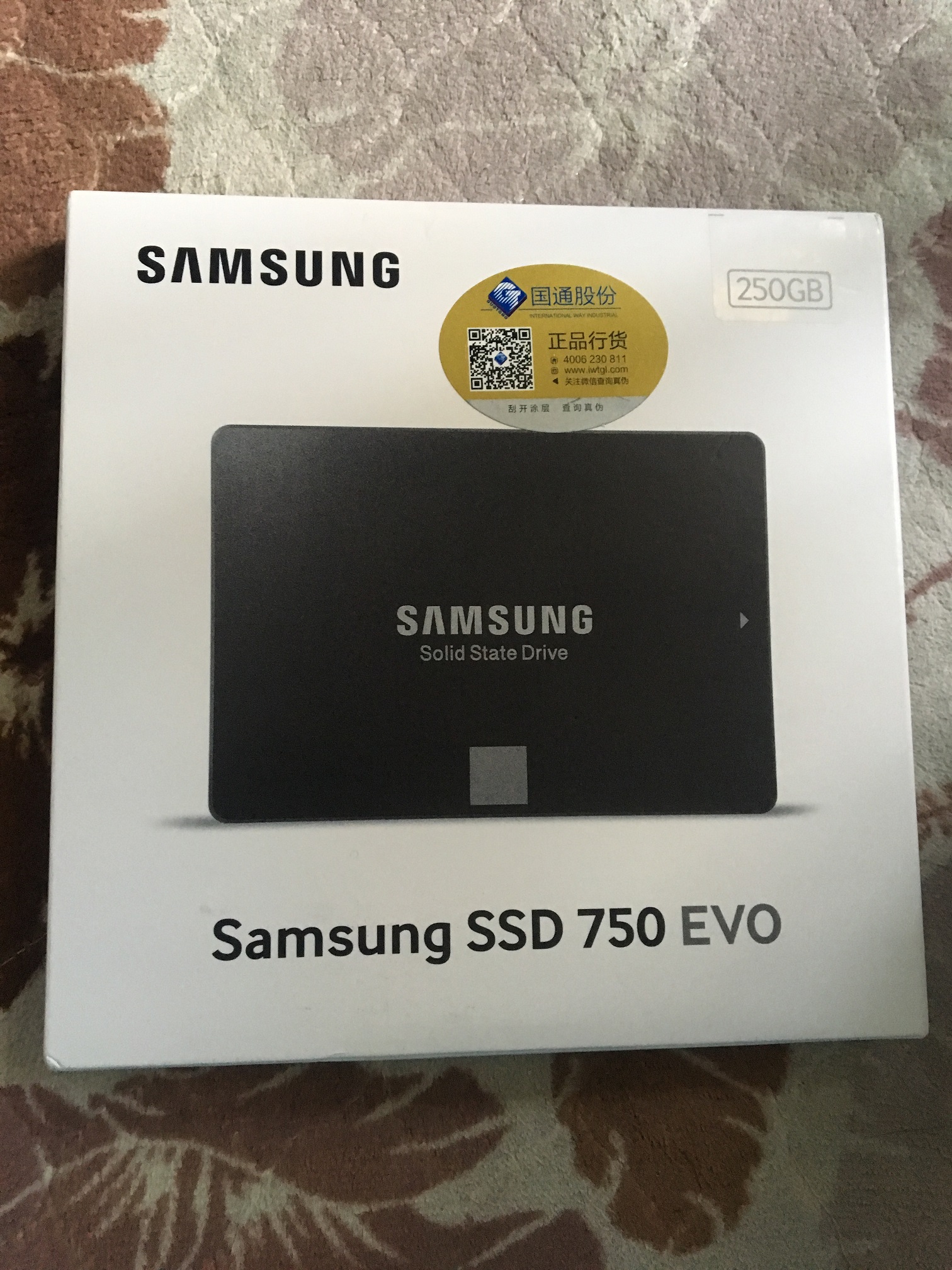 samsung/三星 mz-750250b/cn 750evo 250g ssd  固态硬盘