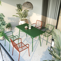 Nordic new products resistant to shower small apartment three-piece set leisure simple courtyard garden balcony iron table and chair combination