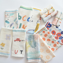 ins Newborn gauze square towel Baby multi-functional saliva towel Baby triangle towel headscarf scarf summer thin section