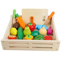 Children's Gift Magnetic Fruits and Vegetables Look at Kindergarten Materials Little Boys and Girls Play Home Kitchen Toys