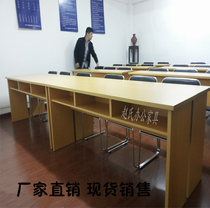 Primary and secondary school students desks and chairs Educational institutions tables and chairs combination training double three-person desks Conference tutoring classes Make-up tables