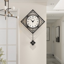 (Live exclusive)Watch living room wall clock Household fashion personality Creative art clock Simple Chinese style