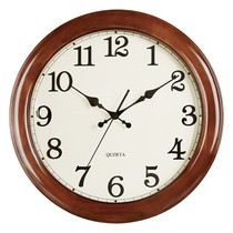 Solid wood bell living room mute hanging bell Chinese wind atmospheric clock modern minima household quartz clock HW25