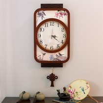 New Chinese home hanging clock Living room Classical decoration timepiece China Wind book Room Restaurant mute clock Creative wall Clock