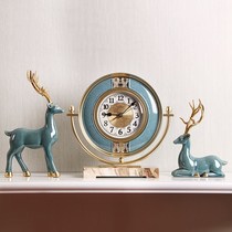 Nordic clock clock living room home desktop European TV cabinet ornaments quartz clock modern simple creative station clock