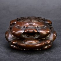 Brand fuzhu pan incense burner household indoor agarwood copper incense burner creative ornaments