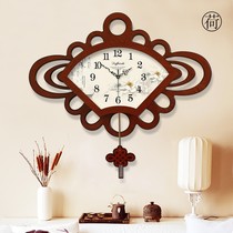Large number Chinese living room hanging bell table imitation ancient creativity hanging table retro Chinese wind clock woody quartz clock