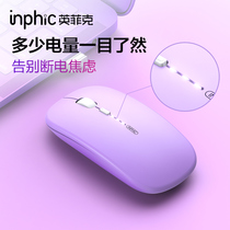 Infike M1P wireless office mute mouse rechargeable display power silent boys and girls limited games suitable for Apple Dell Huawei ASUS laptop Desktop USB Universal