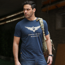 Dragon tooth summer new Dragon Wing short sleeve cultural shirt outdoor breathable skin-friendly tactics short sleeve T-shirt mens Iron Blood King