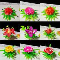 Hotel restaurant food plate decoration flowers and plants artistic conception cold dishes around the edge embellishment salmon sushi creative plate decoration