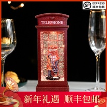 New Years gift music box to send girlfriend Crystal ball music box birthday gift snowflake crystal lamp senior ornaments