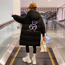 Girls cotton-padded clothes thickened winter clothes 2022 new childrens western style big childrens down jacket cotton-padded jacket long coat