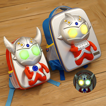 Ultraman childrens school bag Kindergarten boy primary school student first grade baby lightweight spine protection and load reduction backpack