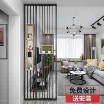 Modern new Chinese style screen simple entrance door decoration wash table dining living room creative hollow shelf partition
