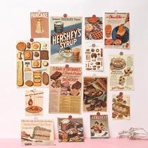 ins photo props retro cards English fashion nets red decorative food pendulum photography background placement posters
