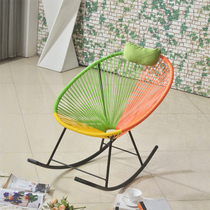 Creative leisure art rocking chair getaway chair lunch rest recliner three-color rocking chair color art color color color color selection chair